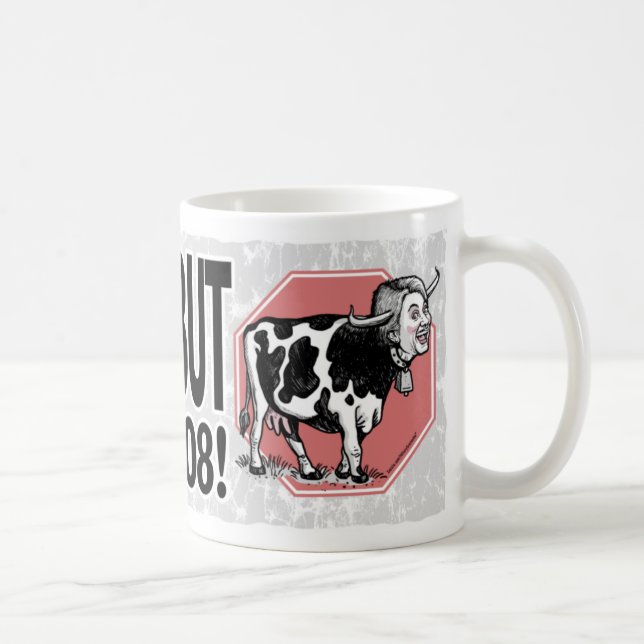 Stop Mad Cow Anti-Hillary Mug (Right)