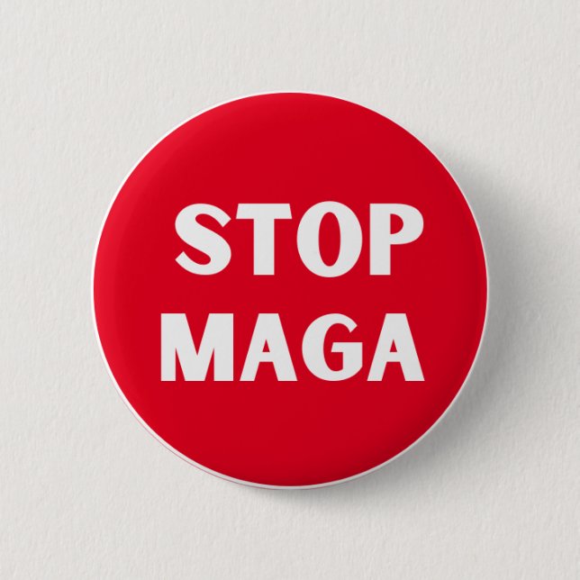 STOP MAGA 6 CM ROUND BADGE (Front)