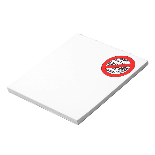 Stop Making Excuses Notepad (Rotated)