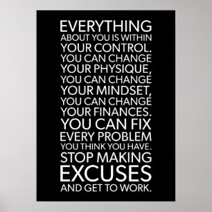 Stop Making Excuses - Success Motivational Poster