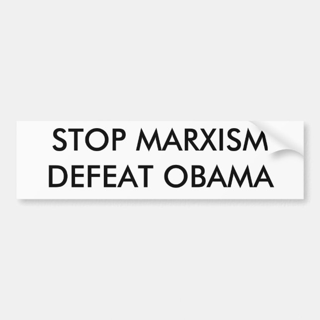 STOP MARXISMDEFEAT OBAMA BUMPER STICKER (Front)