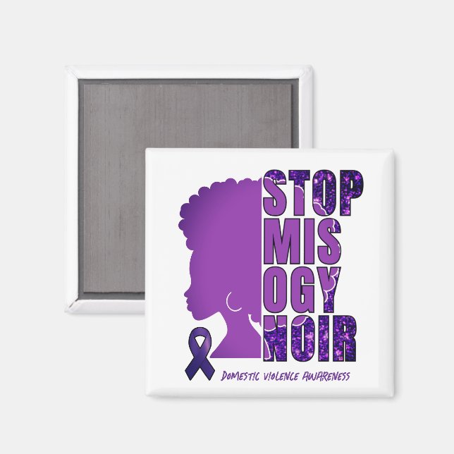 STOP MISOGYNOIR Domestic Violence Awareness Magnet (Front/Back)