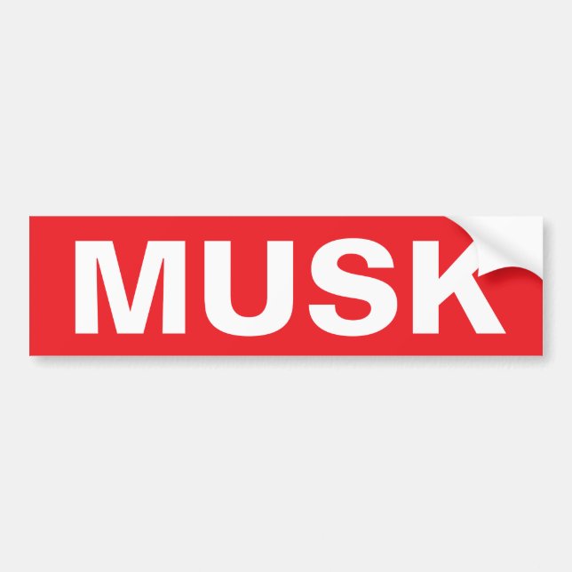 STOP MUSK BUMPER STICKER (Front)