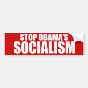 STOP OBAMA SOCIALISM Bumpersticker Bumper Sticker