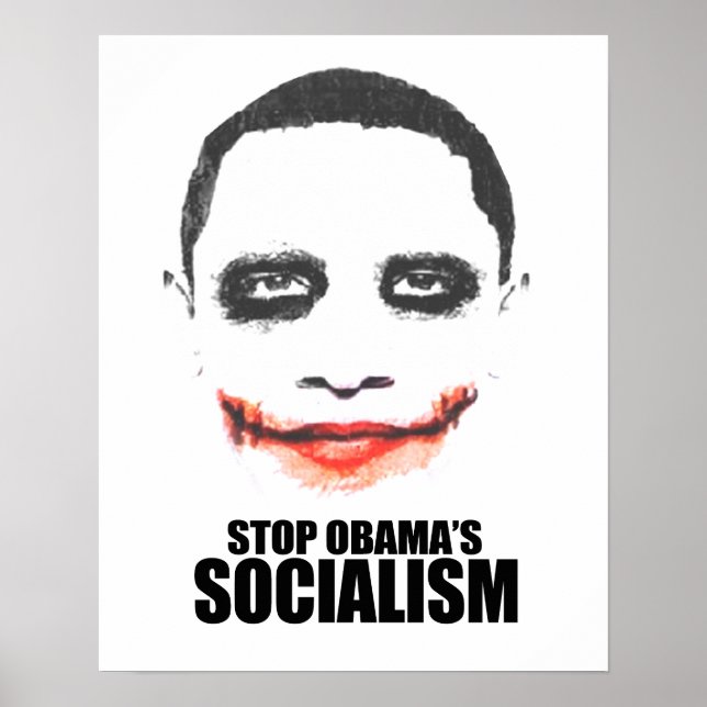 STOP OBAMA SOCIALISM POSTER (Front)