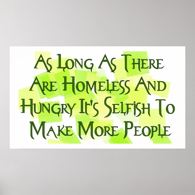 Stop Overpopulating Poster (Front)