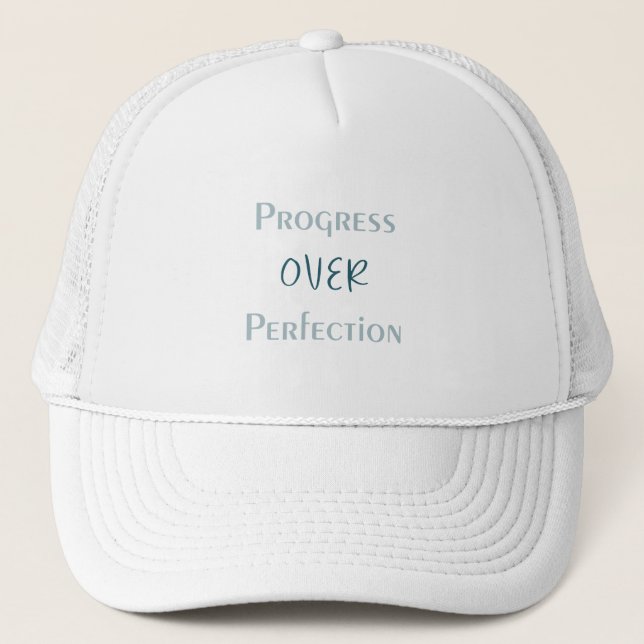 Stop Overthinking and Start Making Artsy Message Trucker Hat (Front)
