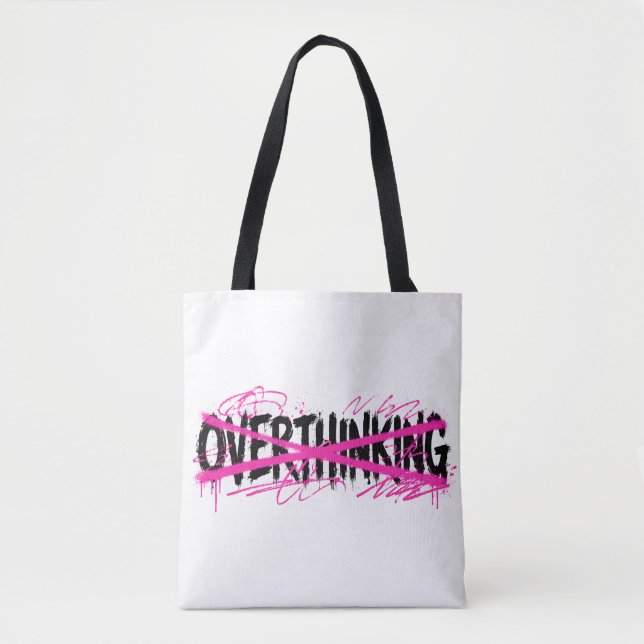 Stop Overthinking & Start Living Tote Bag (Front)