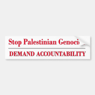 Stop Palestinian Genocide Bumper Sticker