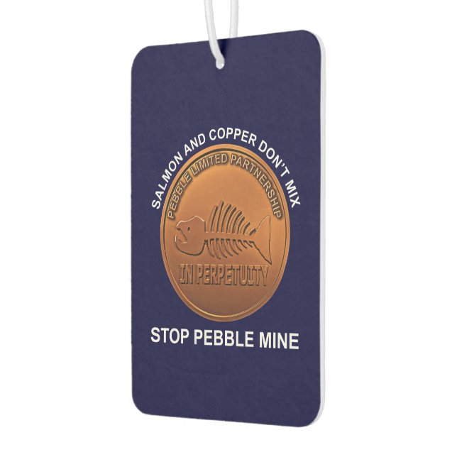 Stop Pebble Mine - Pebble Mine Penny Car Air Freshener (Left)
