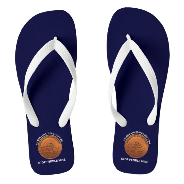 Stop Pebble Mine - Pebble Mine Penny Thongs (Footbed)