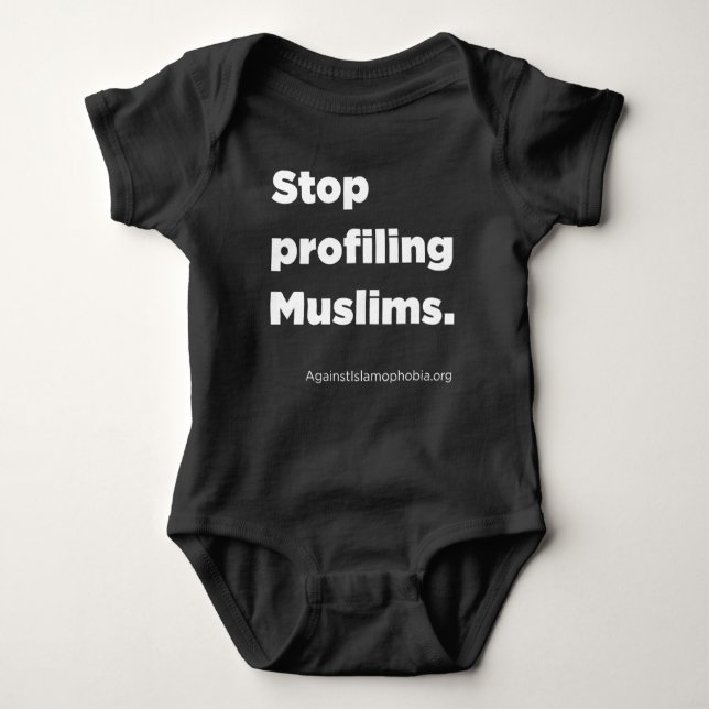 Stop Profiling Muslims, Baby One-piece Baby Bodysuit (Front)