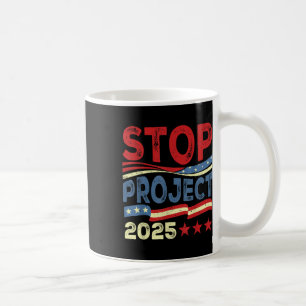 Stop Project 2025 Anti Trump Usa Flag Political Coffee Mug