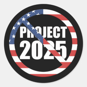 Stop Project 2025 Classic Round Sticker