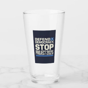 Stop Project 2025 - Defend Democracy - Vote Blue Glass