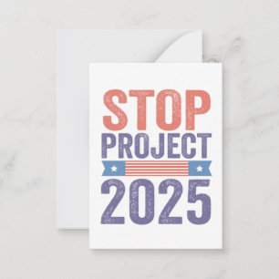 Stop Project 2025 Trump American Patroitic  Card