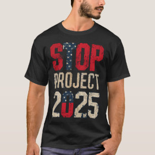 Stop Project 2025 Trump Biden Vintage T-Shirt