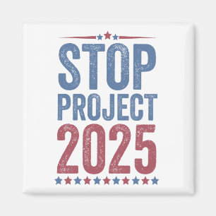 Stop Project 2025 Trump Harris American Patroitic Magnet