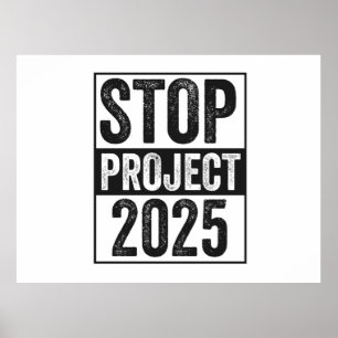 Stop Project 2025 Trump Harris American Patroitic Poster
