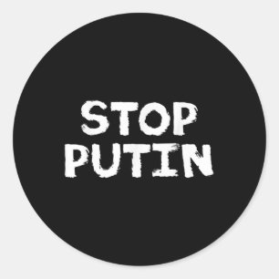 Stop Putin Anti War Protest  Classic Round Sticker