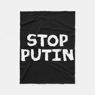 Stop Putin Anti War Protest  Fleece Blanket
