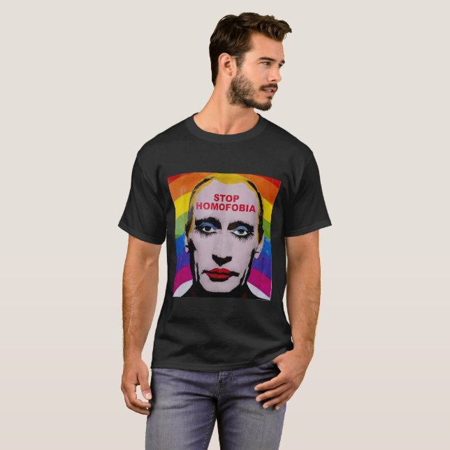 Stop Putin Stop Homophobia T-Shirt (Front Full)