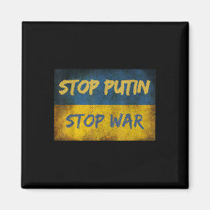 Stop Putin Stop War I Stand With Ukraine Ukrainian Magnet