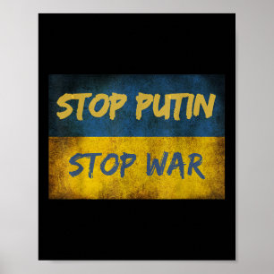 Stop Putin Stop War I Stand With Ukraine Ukrainian Poster