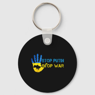 Stop Putin Stop War Support Ukraine I Stand With U Key Ring