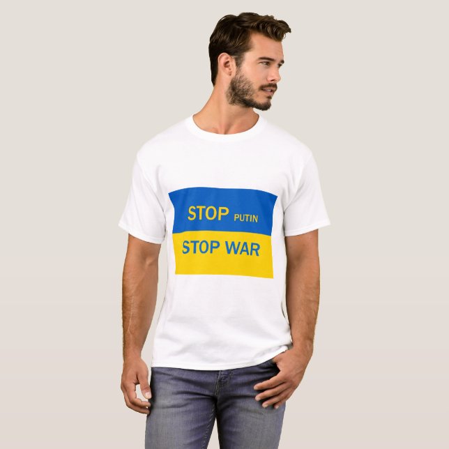Stop Putin, Stop War T-shirt! T-Shirt (Front Full)