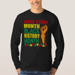 stop racism blm tee make every month black history
