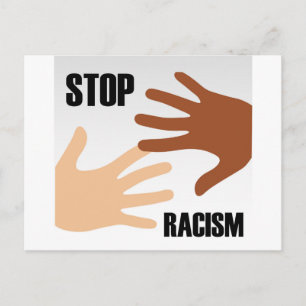 Stop racism postcard