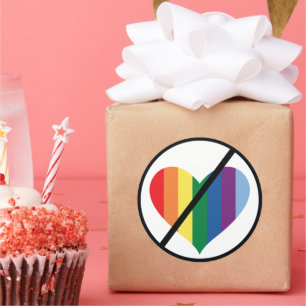 Stop Rainbow Love Classic Round Sticker