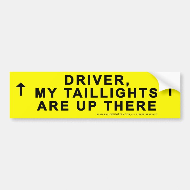 STOP READING AND START DRIVING BUMPER STICKER (Front)