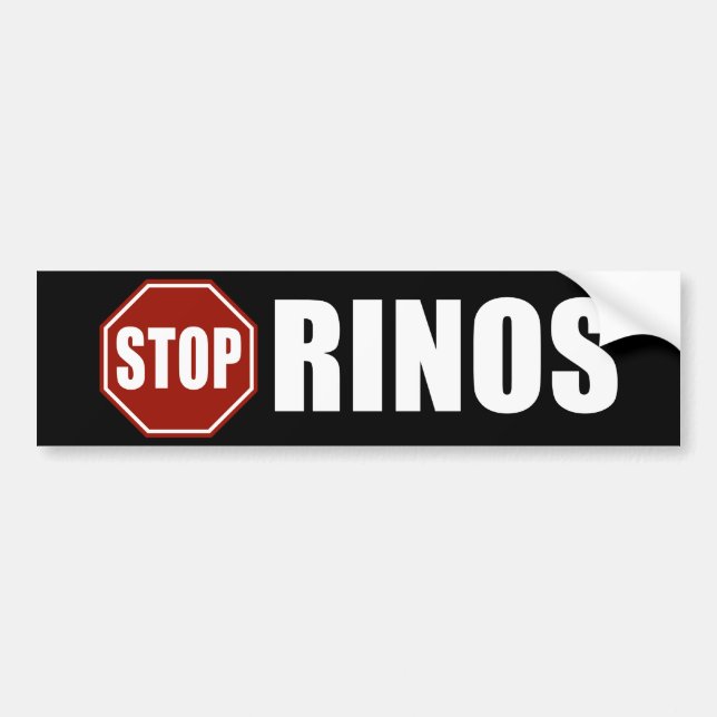 Stop RINOs Bumper Sticker (Front)