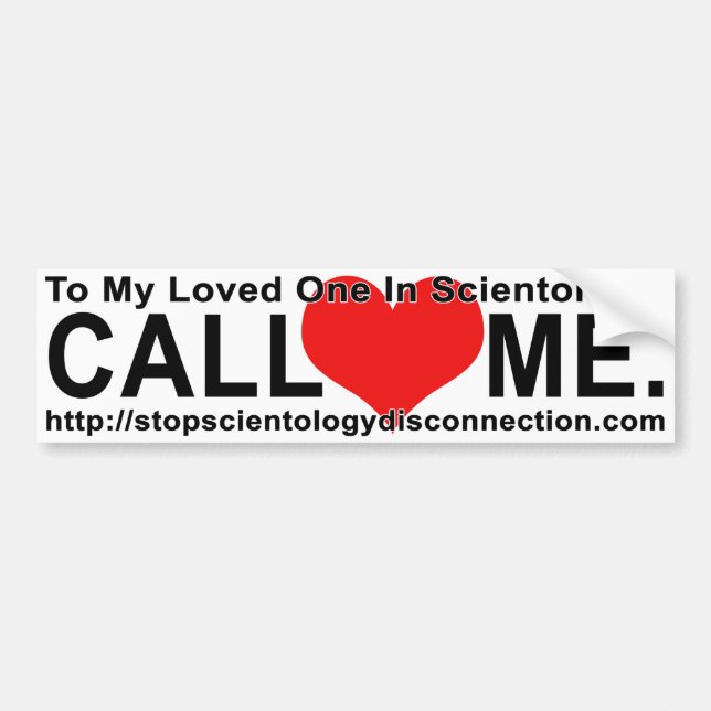 Stop Scientology Disconnection Bumpersticker Bumper Sticker (Front)