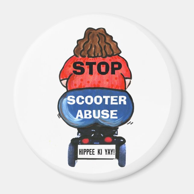 STOP SCOOTER ABUSE magnets (Front)
