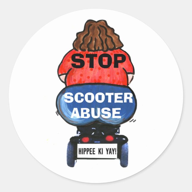 STOP SCOOTER ABUSE stickers (Front)