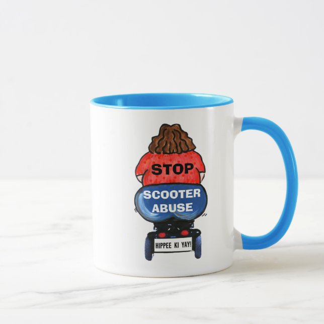 STOP SCOOTER ABUSE With Easy 12 Step Program Mug (Right)