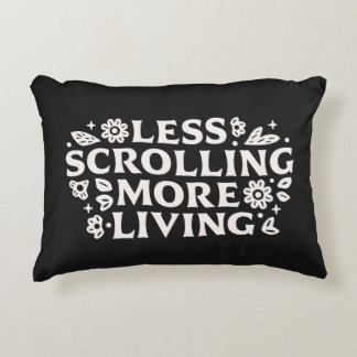 Stop scrolling doomscrolling quotes aesthetic decorative cushion