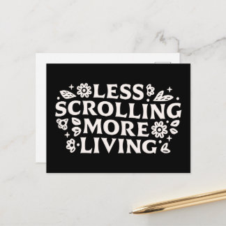 Stop scrolling doomscrolling quotes aesthetic postcard