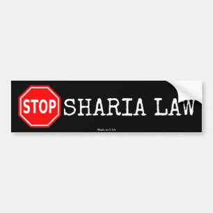 Stop Sharia Law Bumper Sticker