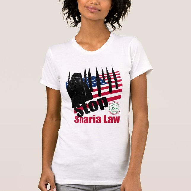 STOP SHARIA LAW (usa) T-Shirt (Front)