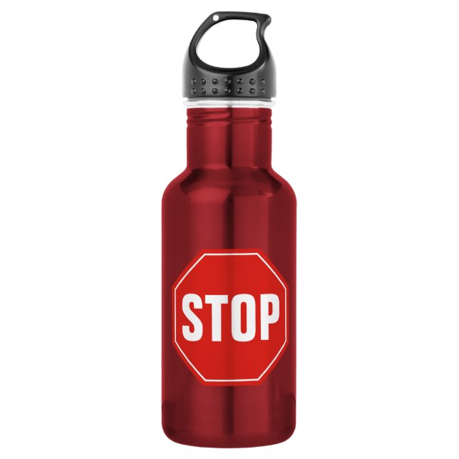 STOP Sign 532 Ml Water Bottle (Front)