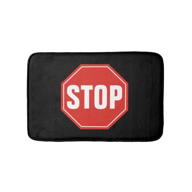 STOP Sign Bath Mat (Front)