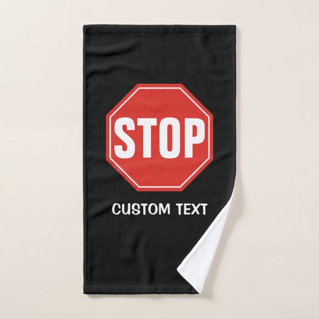 STOP Sign Bath Towel Set (Hand Towel)