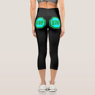 Stop sign capri leggings