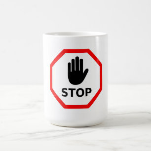 Stop sign coffee mug