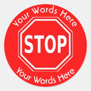 Stop Sign Custom Sticker