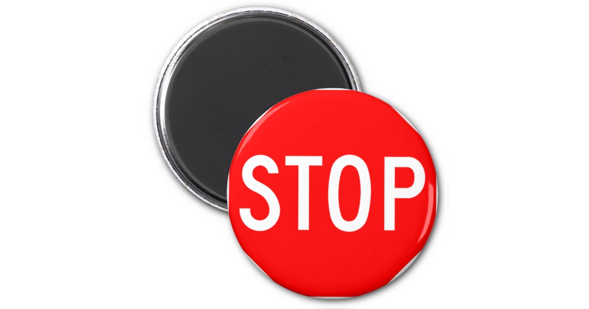 stop sign customisable magnet zazzlecomau